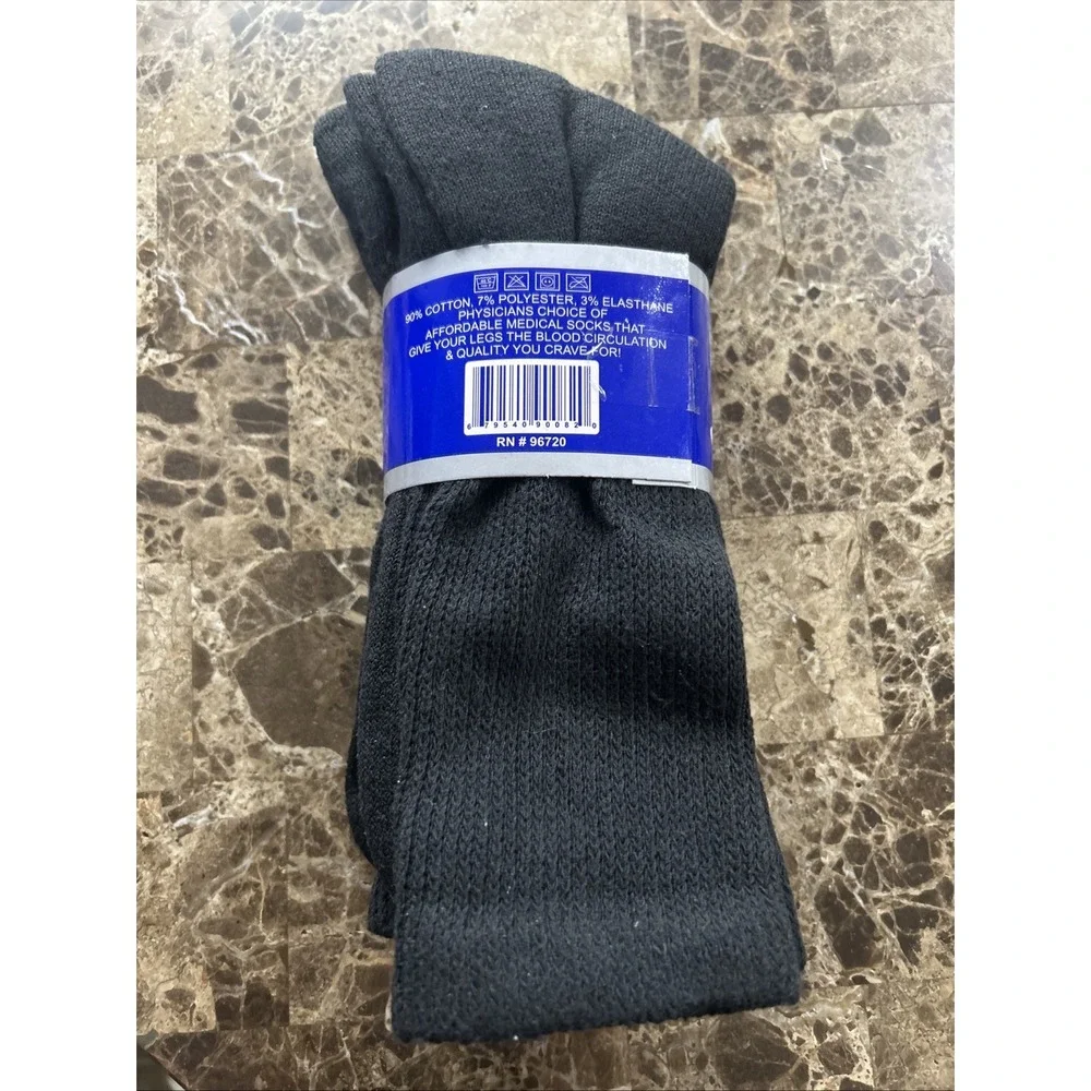 Weitzner Men's Diabetic Socks 3 Pack XL Shoe Size 9-15 Size 13-15 Loose Fit Top